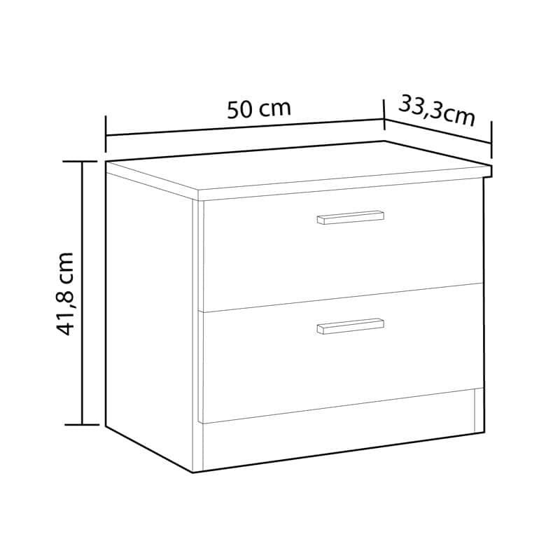 Bedside table "Couple 2" 2 drawers