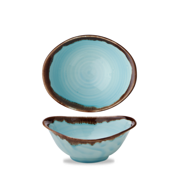 Harvest Turquoise Walled Plate 21cm