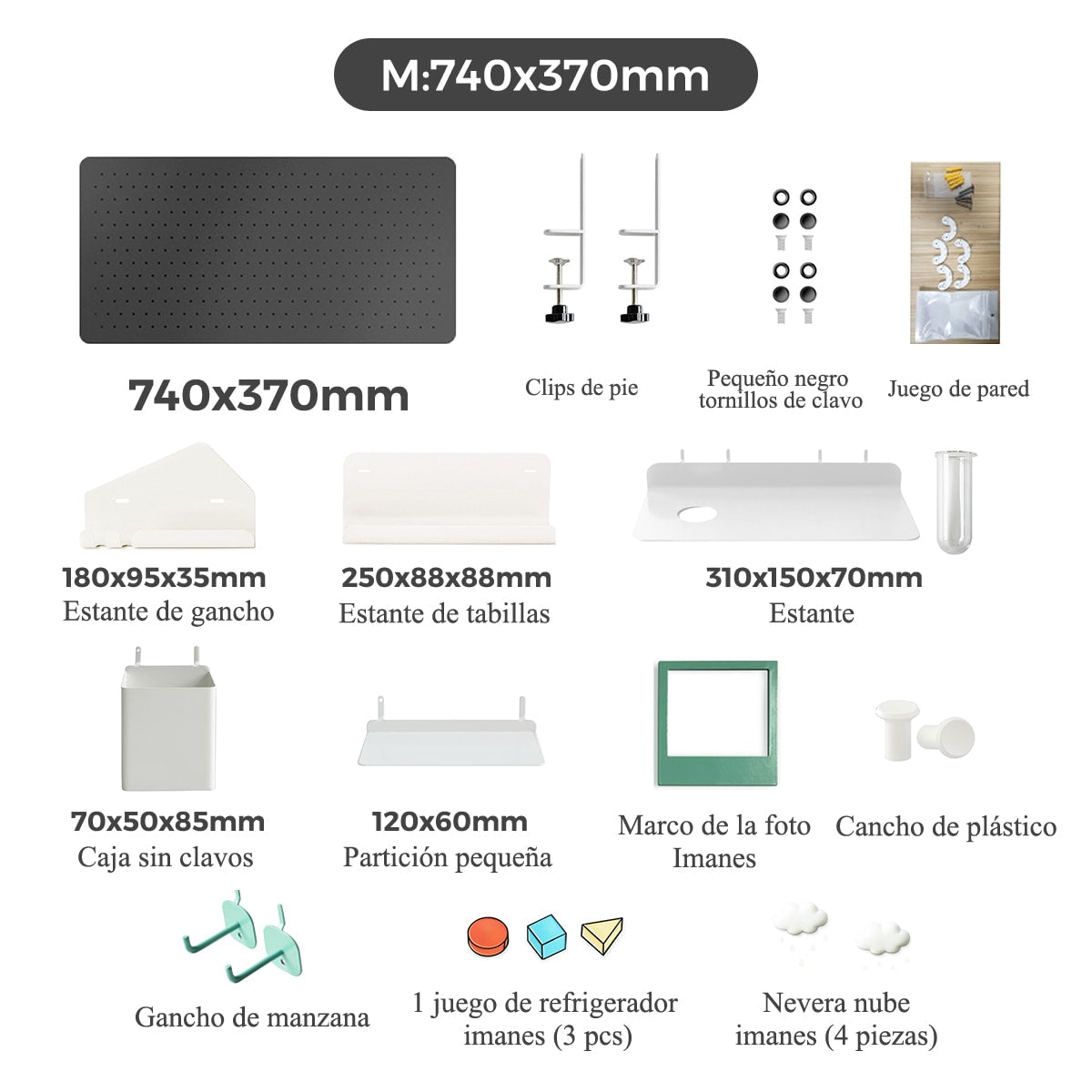Organizador Tablero Perforado con Accesorios (DDB)