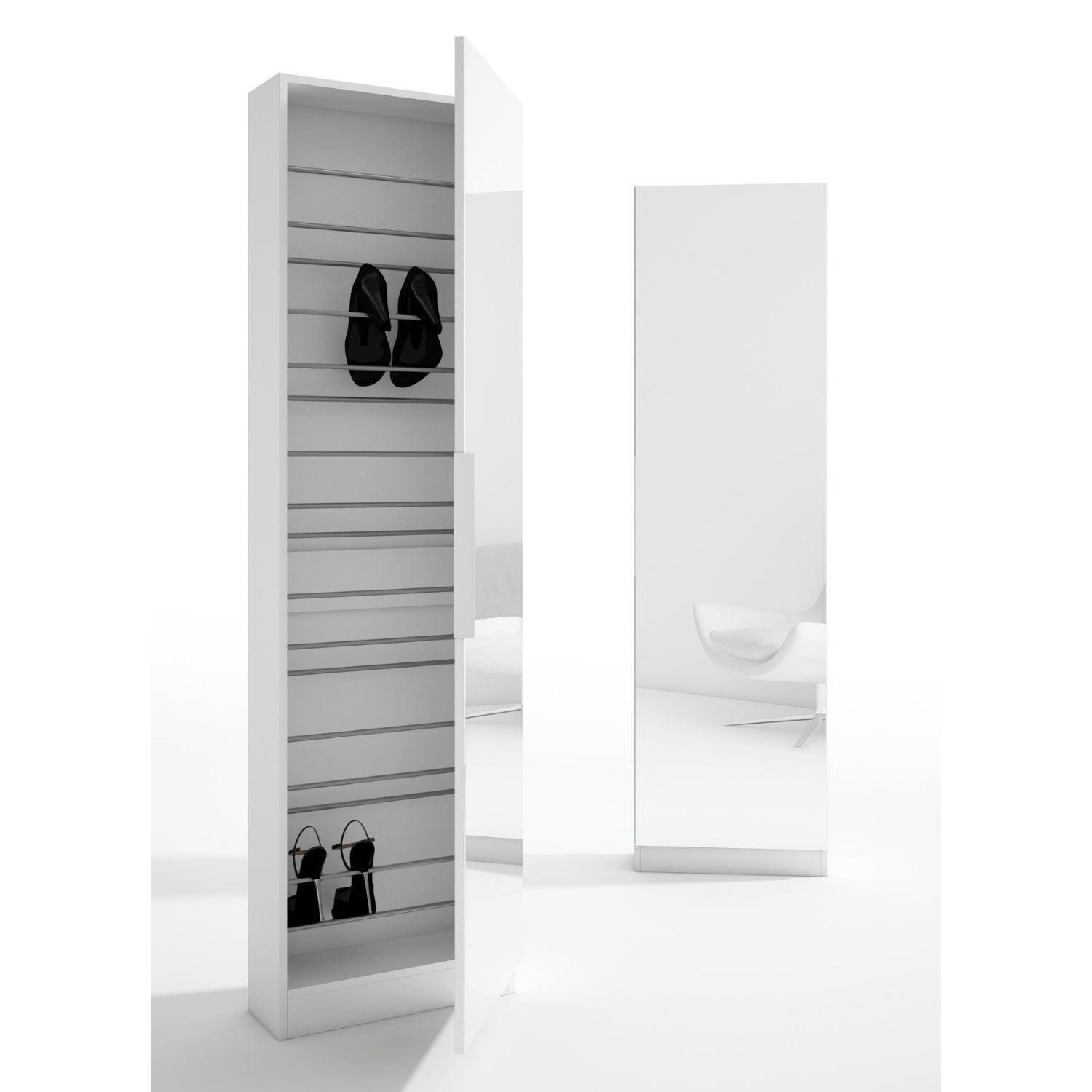 "Trend" shoe cabinet with mirror