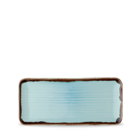 Harvest Turquoise Organic Rectangular Plate 34.6cm x 15.6cm