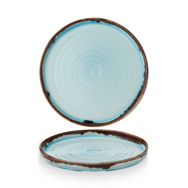 Harvest Turquoise Walled Plate 21cm